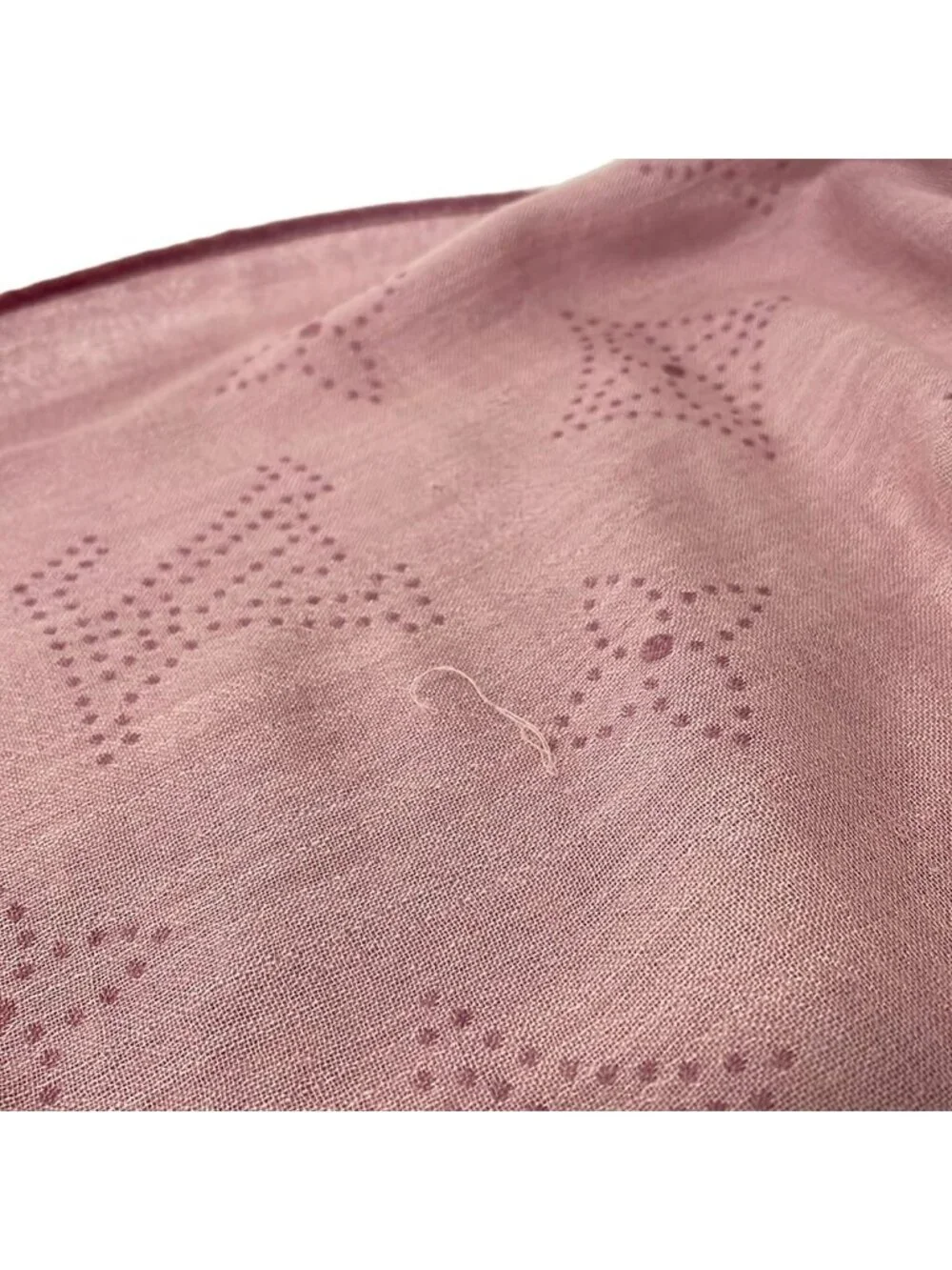 Louis Vuitton Shawl Monogram Pink Cashmere Silk Scarf
